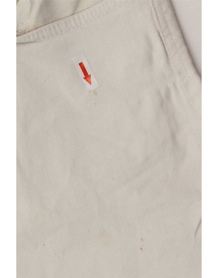 Zara Mens Distressed Cropped Jeans EU 40 Medium W31 L25 White Cotton