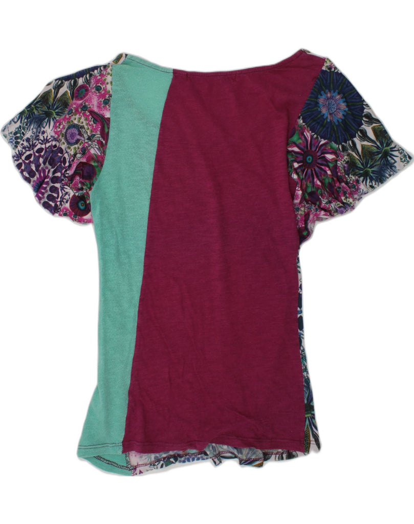 DESIGUAL Girls Blouse Top 7-8 Years XS Multicoloured Geometric Viscose | Vintage Desigual | Thrift | Second-Hand Desigual | Used Clothing | Messina Hembry 