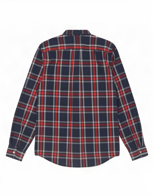 Levi's Mens Shirt Large Navy Blue Check Cotton