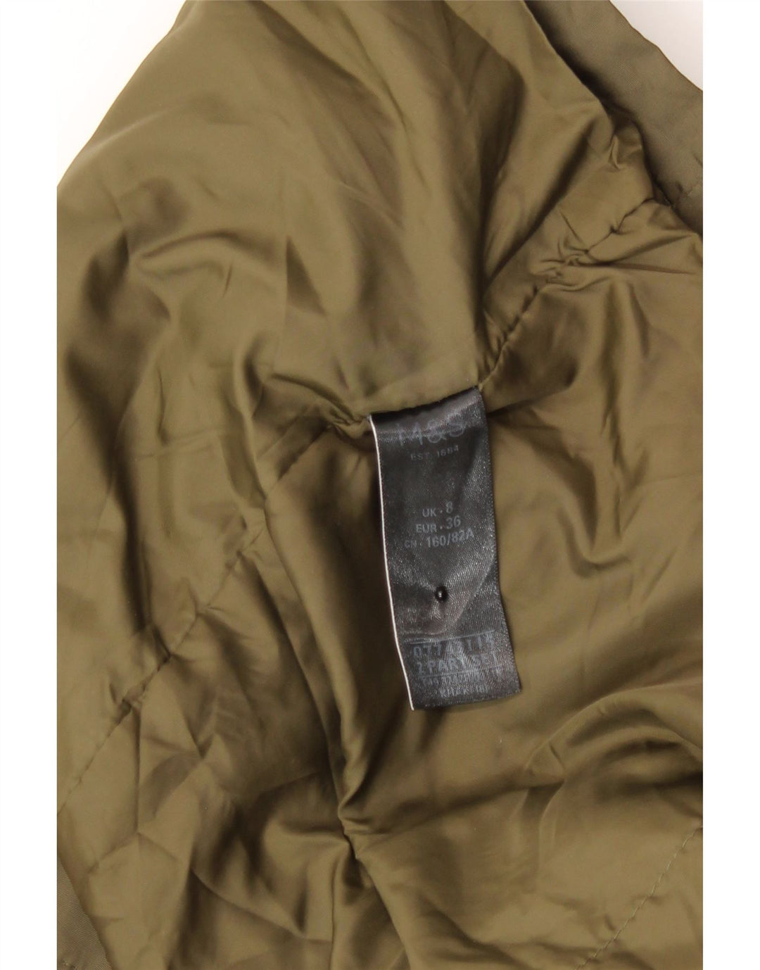 Marks & Spencer Womens Hooded Oversized Rain Jacket UK 8 Small Khaki