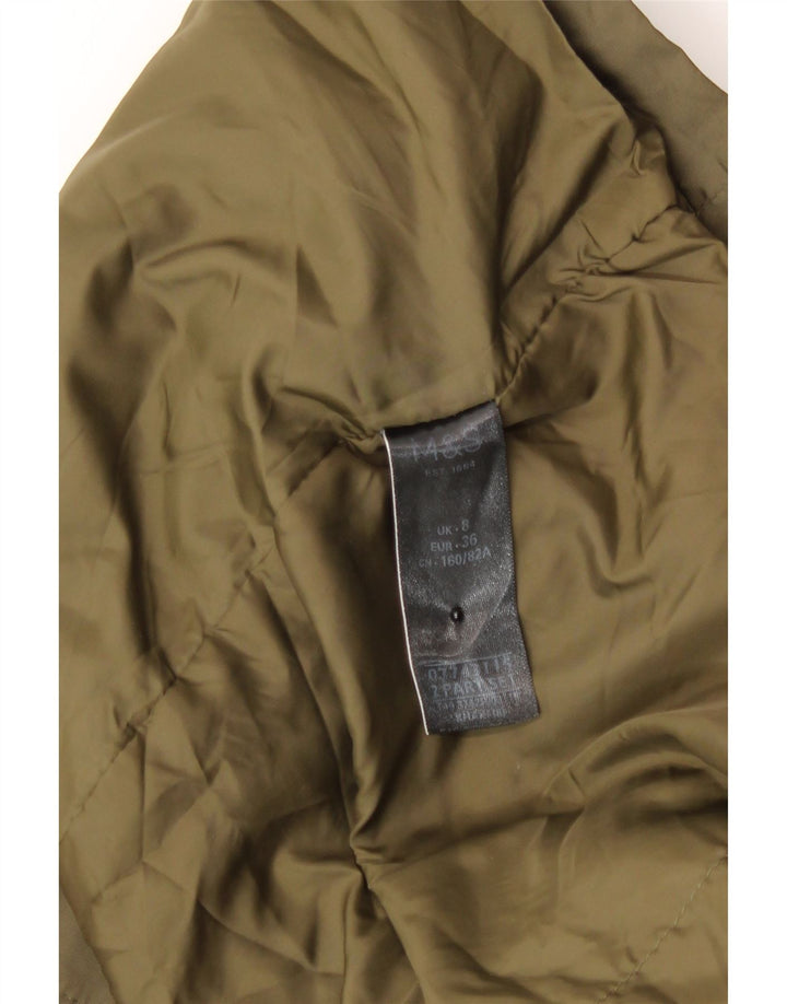 Marks & Spencer Womens Hooded Oversized Rain Jacket UK 8 Small Khaki