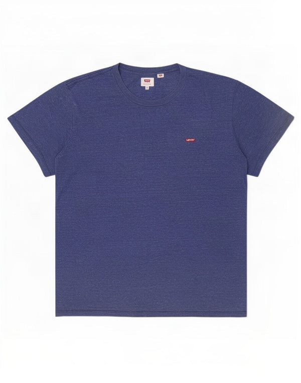 Levi's Mens T-Shirt Top XL Blue Flecked Cotton