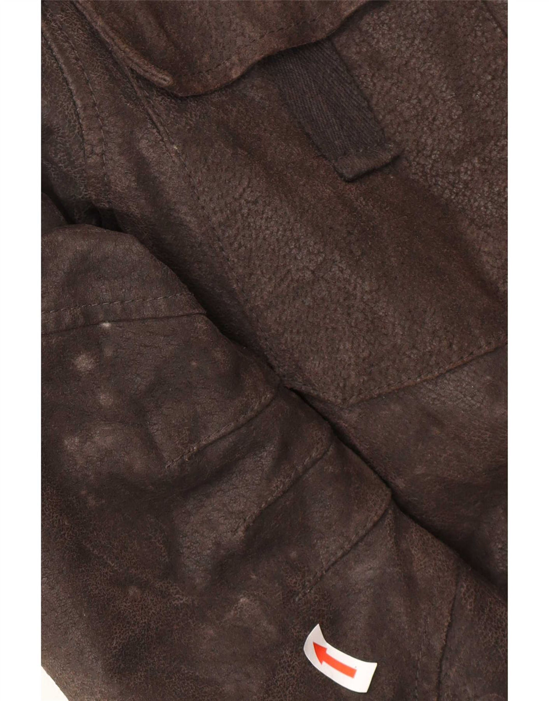 Conbipel Mens Sherpa Leather Jacket IT  50 Large Brown Leather