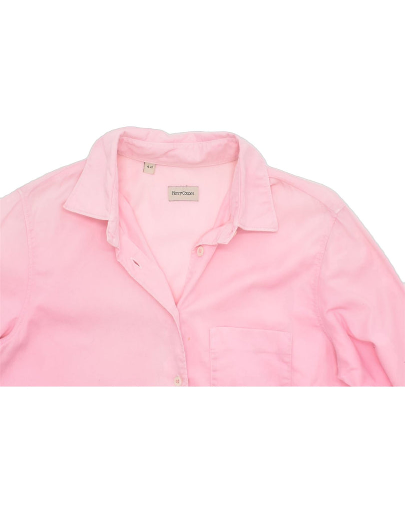 HENRY COTTONS Womens Shirt IT 42 Medium Pink Cotton | Vintage | Thrift | Second-Hand | Used Clothing | Messina Hembry 