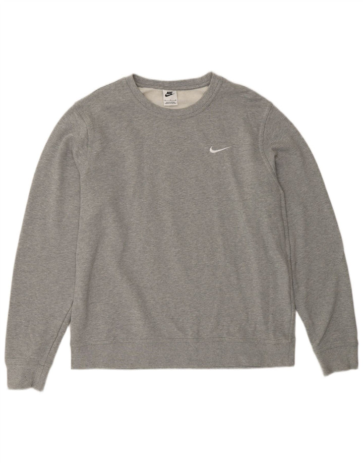 Nike Mens Sweatshirt Jumper XL Grey Flecked Cotton