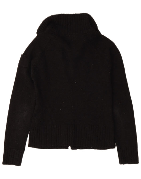 Zara Womens Cardigan Sweater UK 12 Medium Navy Blue Acrylic