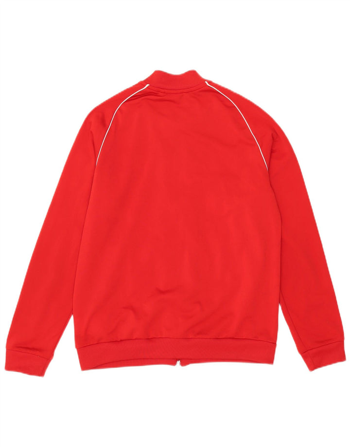 Adidas Girls Tracksuit Top Jacket 13-14 Years Red Polyester