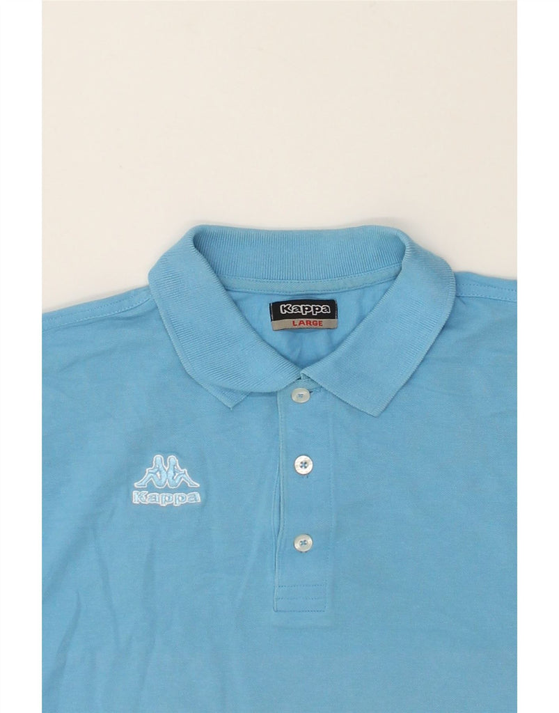 KAPPA Mens Polo Shirt Large Blue Cotton | Vintage Kappa | Thrift | Second-Hand Kappa | Used Clothing | Messina Hembry 