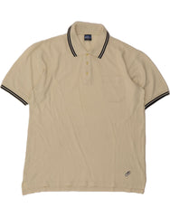 ASICS Mens Polo Shirt XL Beige Cotton