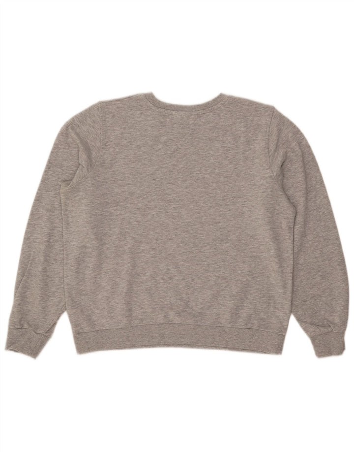 Marks & Spencer Womens Crop Sweatshirt Jumper UK 14 Large Grey Flecked