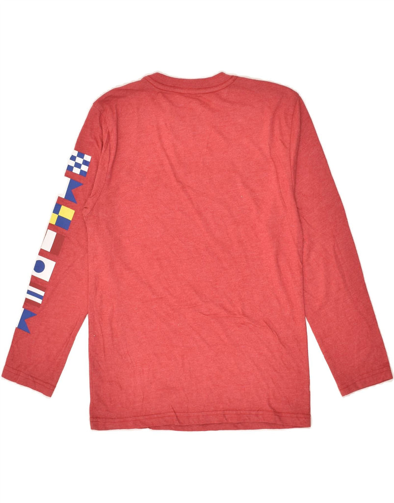 NAUTICA Boys Graphic Top Long Sleeve 10-11 Years Medium  Red Cotton | Vintage Nautica | Thrift | Second-Hand Nautica | Used Clothing | Messina Hembry 