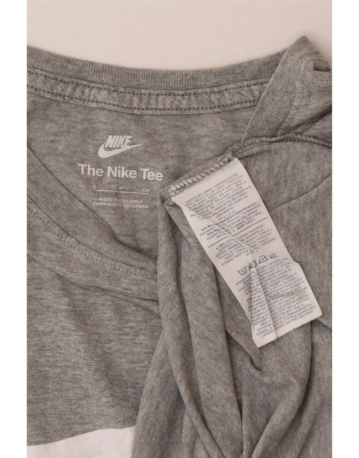 Nike Mens Graphic T-Shirt Top Small Grey Cotton