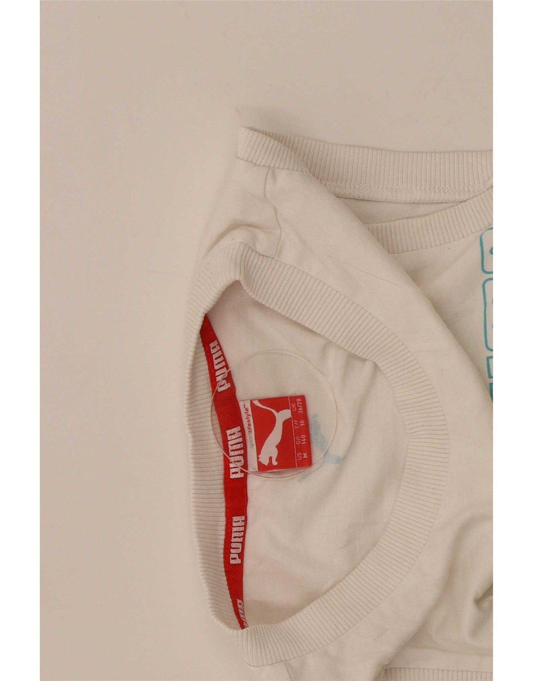 Puma Boys Graphic Vest Top 9-10 Years White Spotted