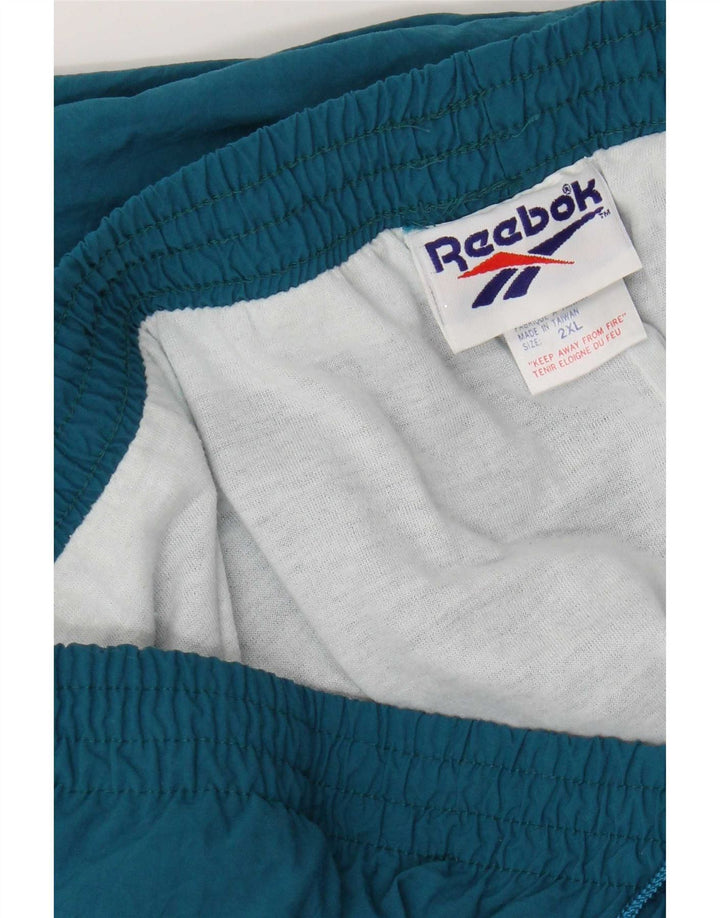 Reebok Mens Tracksuit Trousers Joggers 2XL Blue Nylon