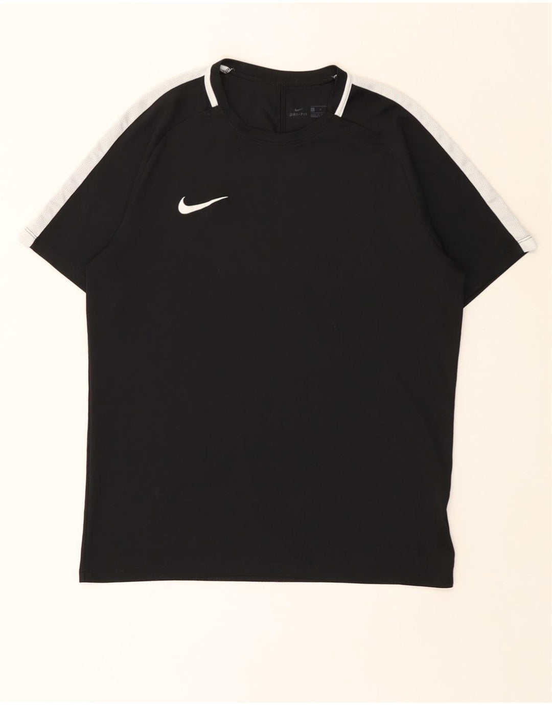 NIKE Womens Dri Fit T-Shirt Top UK 16 Large Black Colourblock Polyester