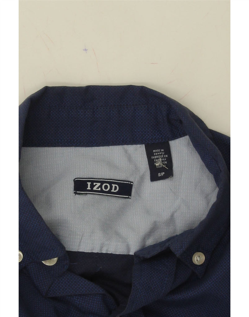 IZOD Mens Short Sleeve Shirt Small Navy Blue Flecked Cotton Vintage Izod and Second-Hand Izod from Messina Hembry 