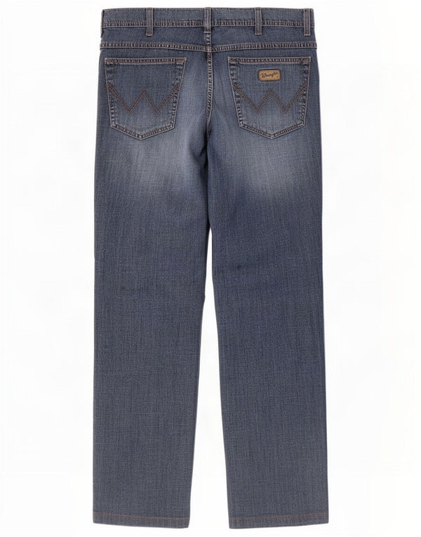 Wrangler Mens Texas Stretch Straight Jeans W36 L32 Blue Cotton