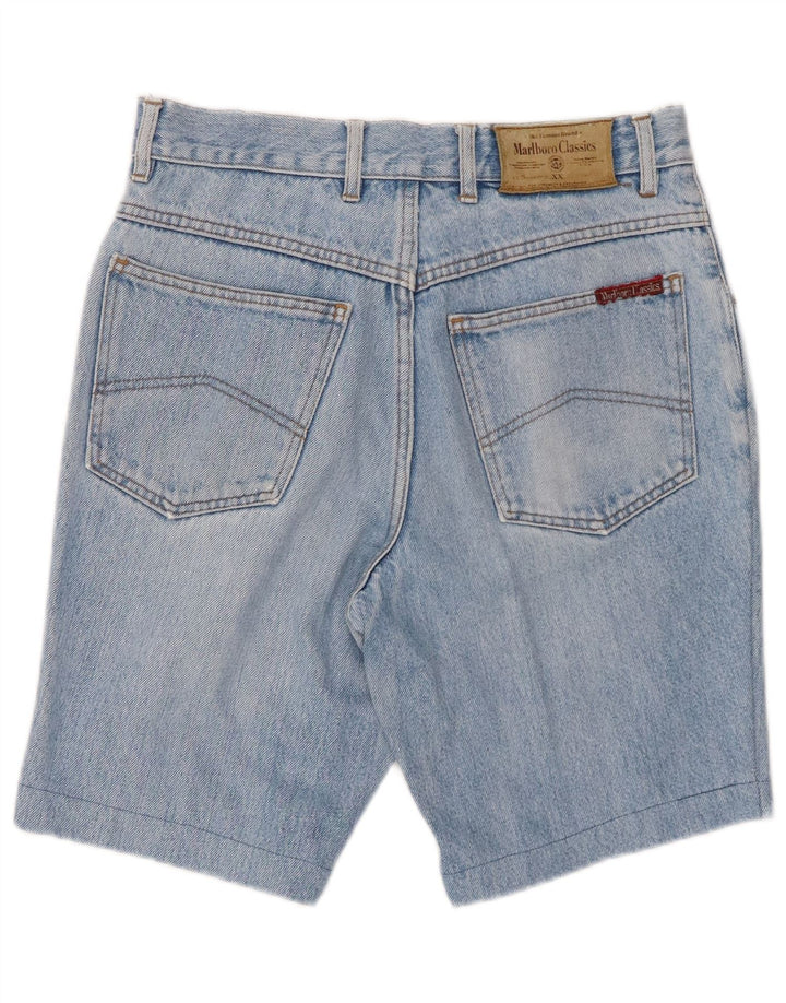 MARLBORO CLASSICS Mens Distressed Denim Shorts W29 Small  Blue