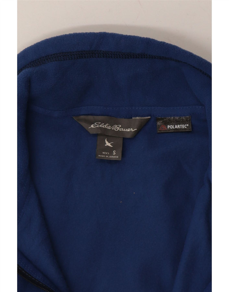 EDDIE BAUER Mens Polartec Zip Neck Fleece Jumper Small Blue Polyester Vintage Eddie Bauer and Second-Hand Eddie Bauer from Messina Hembry 