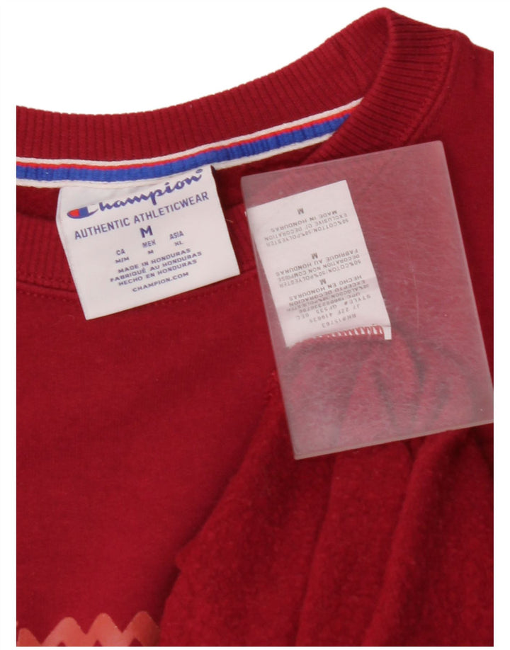 CHAMPION Mens Sweatshirt Jumper Medium Burgundy Cotton