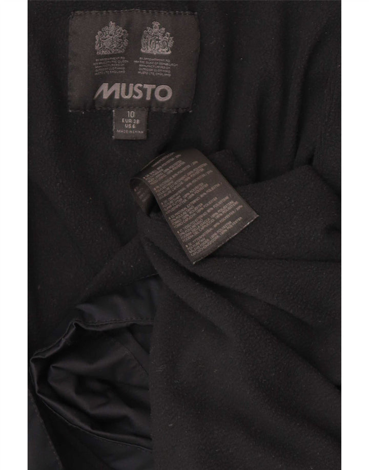 Musto Womens Hooded Oversized Windbreaker Jacket UK 10 Small Black