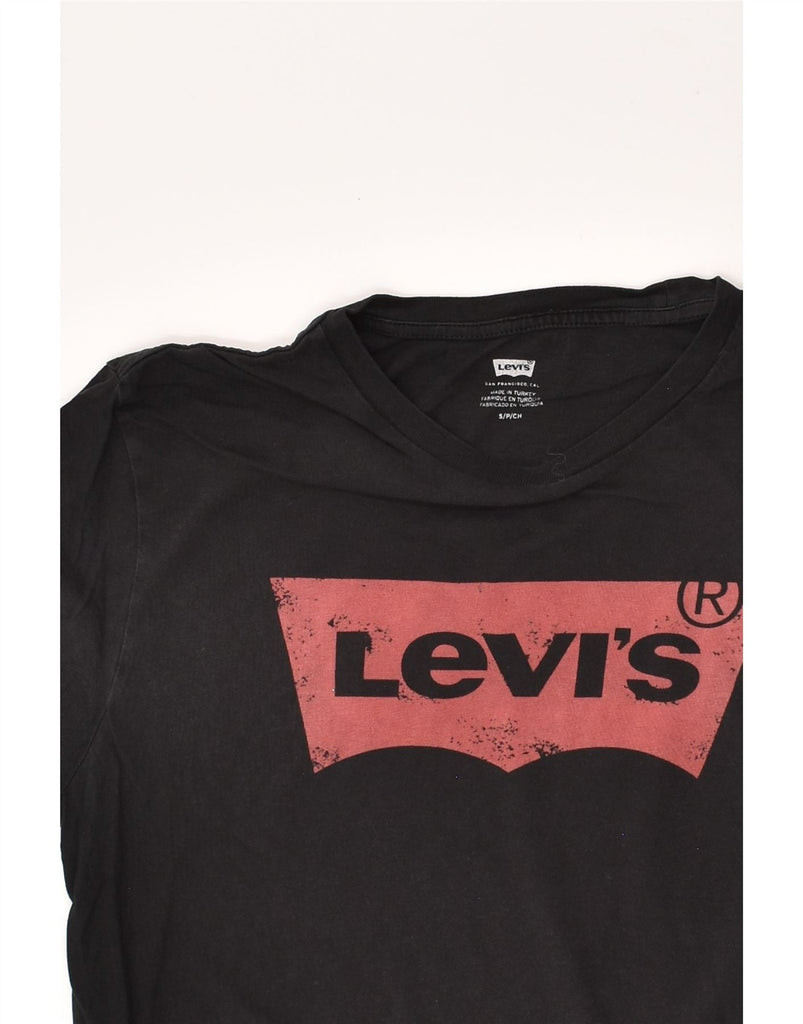 LEVI'S Mens Graphic T-Shirt Top Small Black Cotton | Vintage Levi's | Thrift | Second-Hand Levi's | Used Clothing | Messina Hembry 