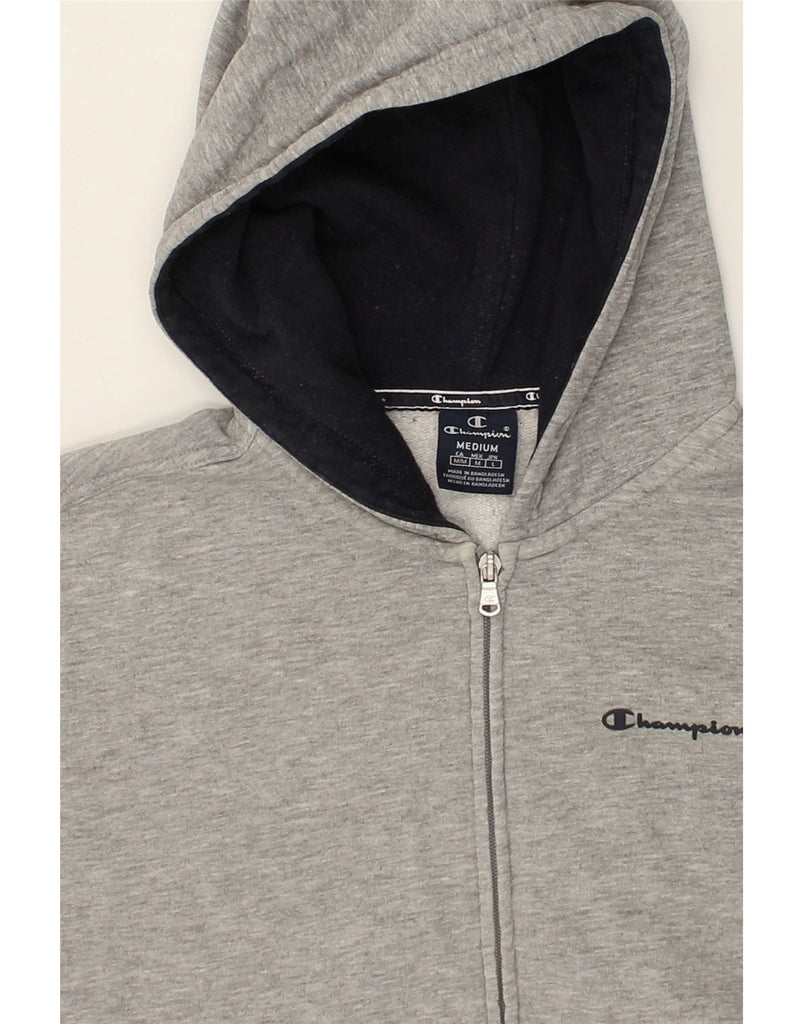 CHAMPION Mens Zip Hoodie Sweater Medium Grey Cotton | Vintage Champion | Thrift | Second-Hand Champion | Used Clothing | Messina Hembry 