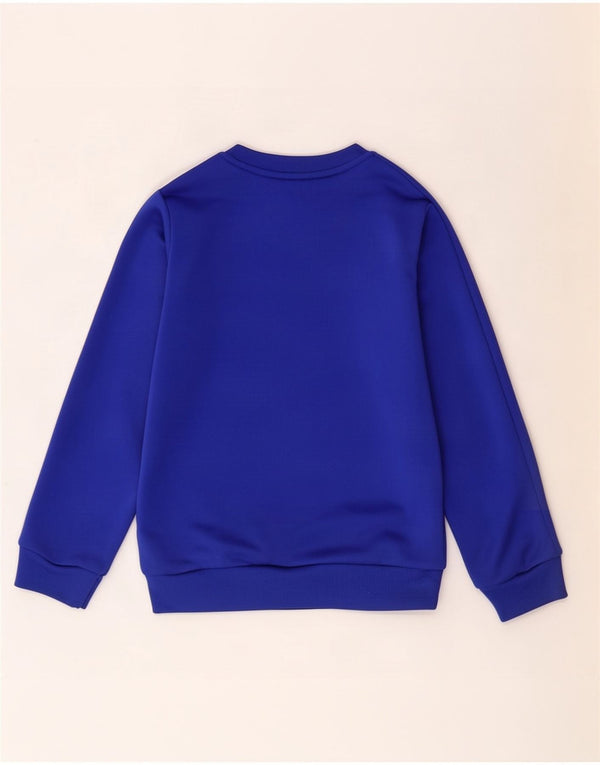 Adidas Boys Sweatshirt Jumper 7-8 Years Blue Polyester