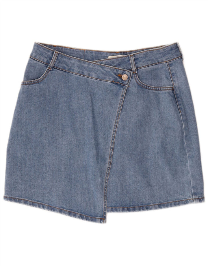 Carrera Womens Denim Skirt Medium W30 Blue Cotton
