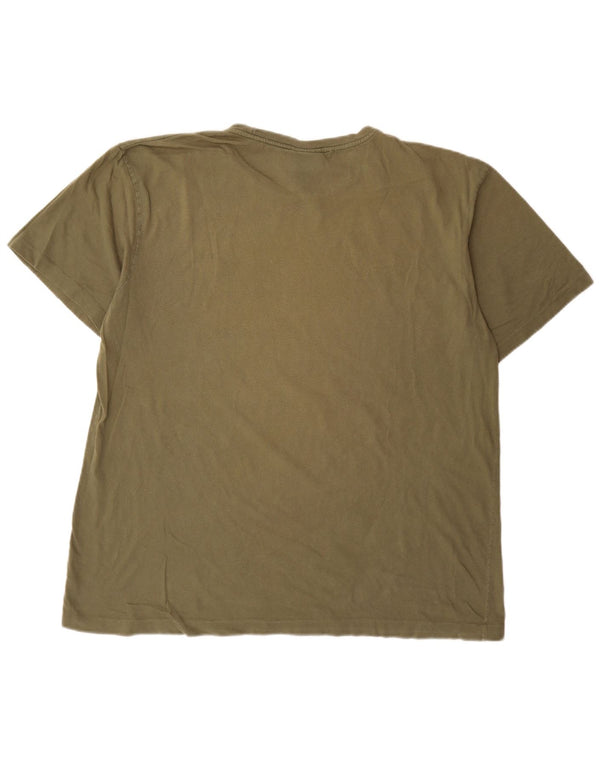 Polo Ralph Lauren Mens T-Shirt Top Large Khaki Cotton