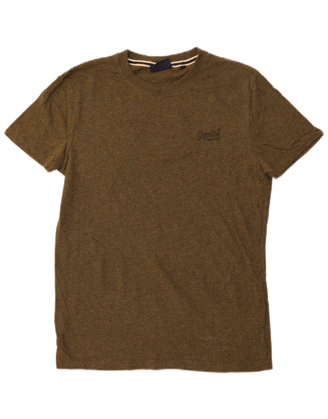 SUPERDRY Mens T-Shirt Top Medium Khaki Cotton