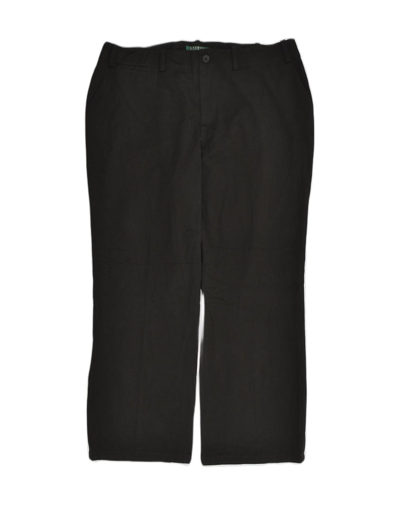 RALPH LAUREN Womens Straight Chino Trousers US 14 XL W36 L28  Black | Vintage Ralph Lauren | Thrift | Second-Hand Ralph Lauren | Used Clothing | Messina Hembry 