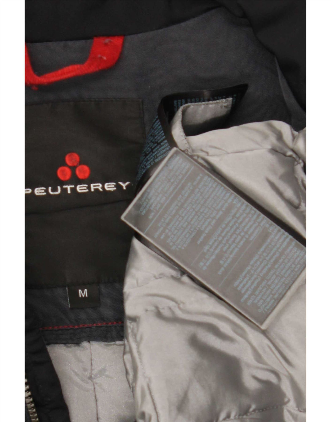 PEUTEREY Mens Padded Jacket UK 38 Medium Navy Blue Polyamide