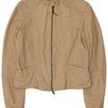 CONBIPEL Womens Leather Jacket IT 42 Medium Beige Leather