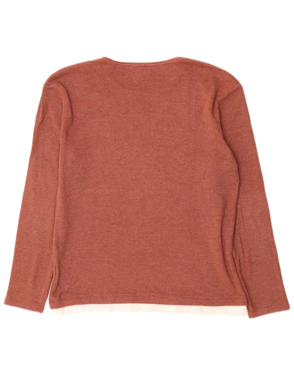 Zara Mens Top Long Sleeve Medium Brown