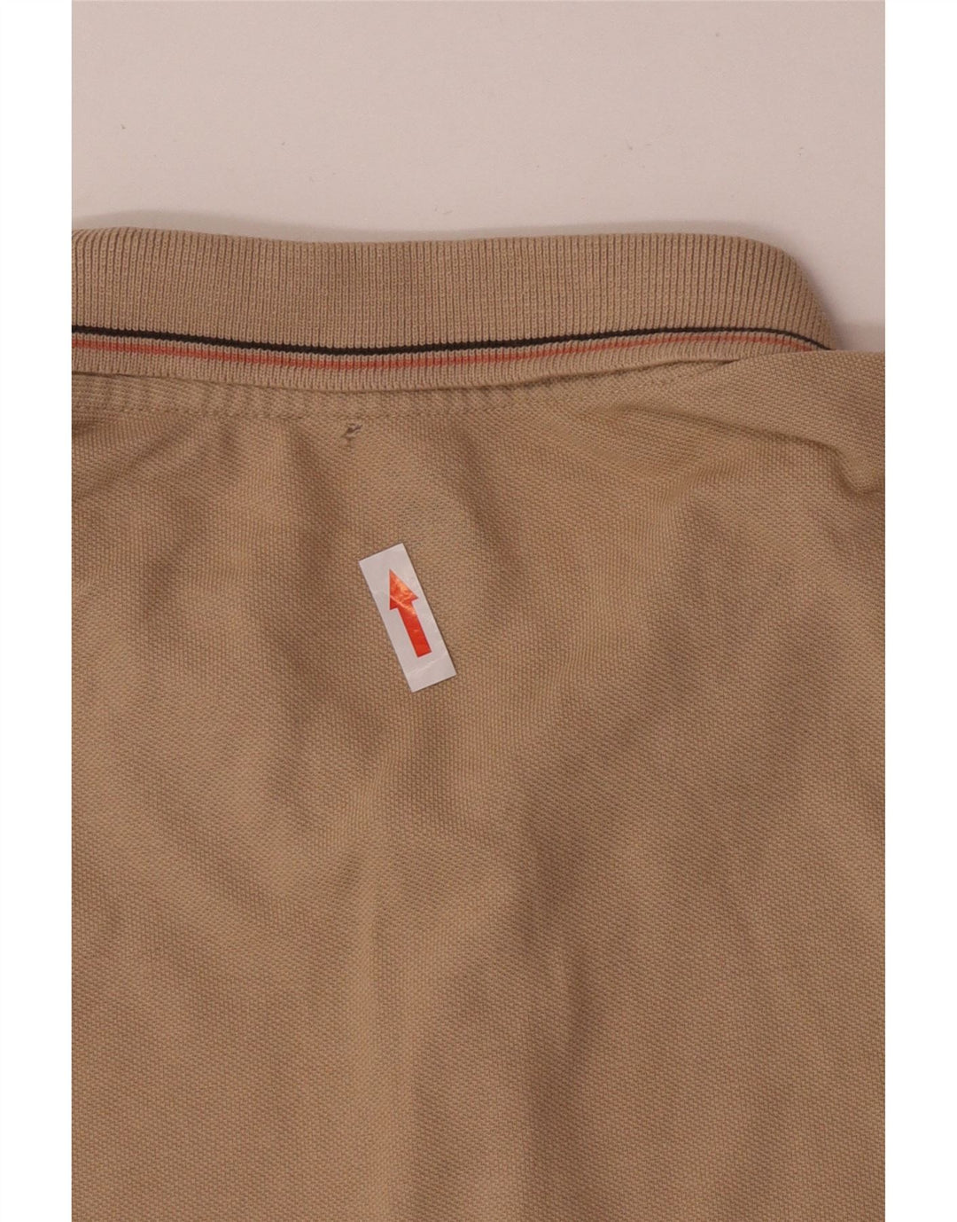 Lee Mens Regular Fit Polo Shirt Large Beige Striped Cotton