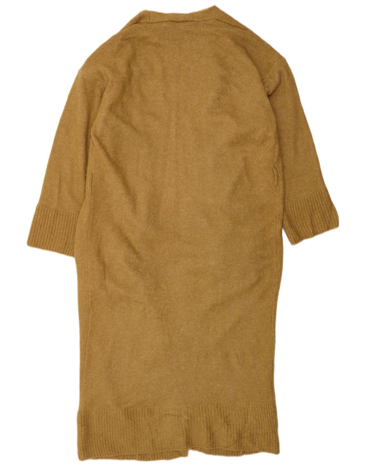 Topshop Womens Oversized Longline Open Cardigan Sweater UK 10 Small Brown