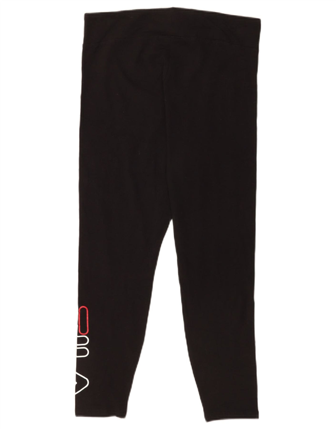 Fila Womens Graphic Crop Leggings Large Black Cotton