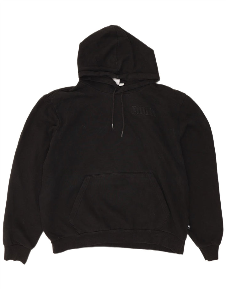 PUMA Womens Oversized Hoodie Jumper UK 16 Large Black