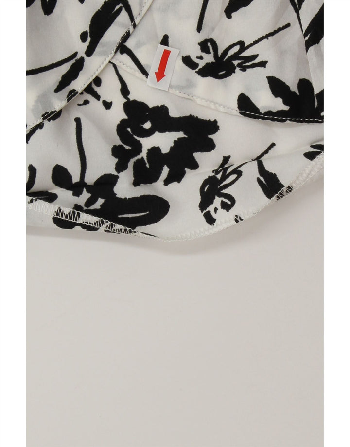 VINTAGE Womens Blouse Top IT 48 XL White Floral Polyester Vintage Vintage and Second-Hand Vintage from Messina Hembry 