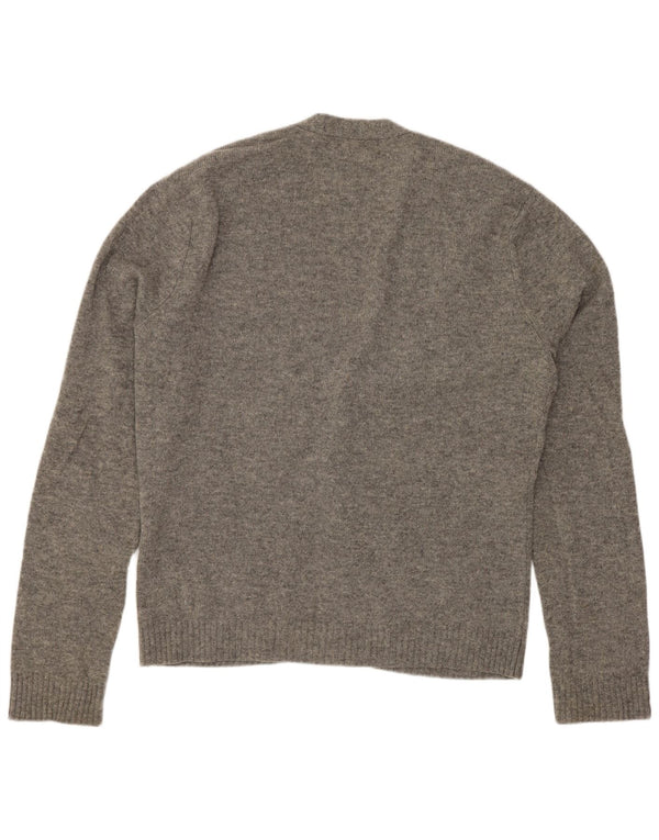 Penguin Mens Cardigan Sweater Medium Grey Lambswool