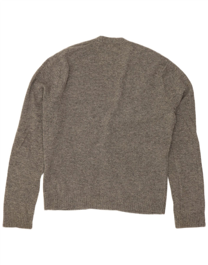 Penguin Mens Cardigan Sweater Medium Grey Lambswool