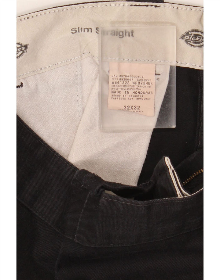 Dickies Mens Slim Chino Shorts W32 Medium Black Polyester