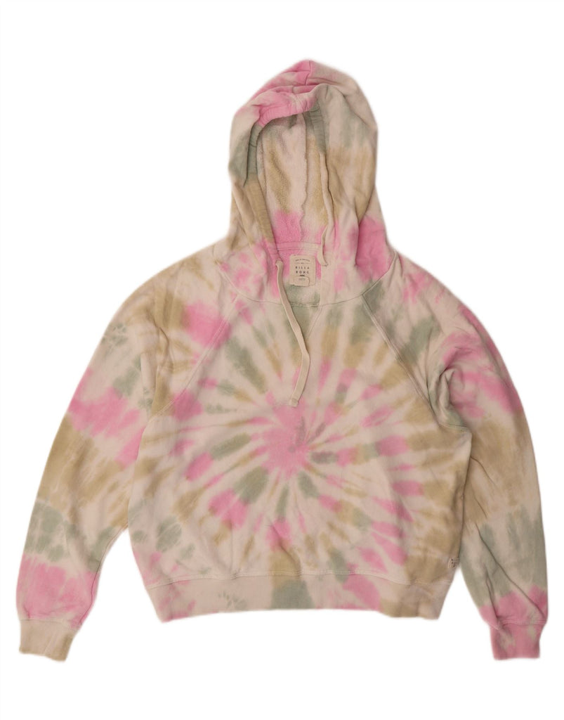 BILLABONG Womens Hoodie Jumper UK 14 Medium Multicoloured Tie Dye Vintage Billabong and Second-Hand Billabong from Messina Hembry 