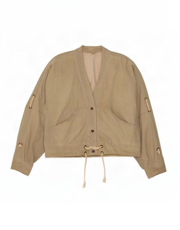 Lavorazione Artigianale Womens Loose Fit Suede Jacket IT 40 Small Green
