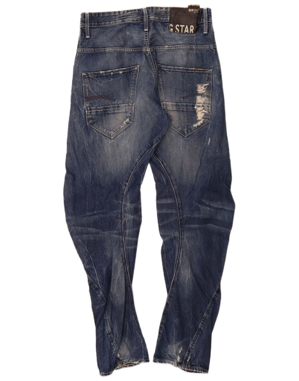 G-Star Mens Arc Distressed Loose Fit Tapered Jeans W30 L32 Blue Cotton