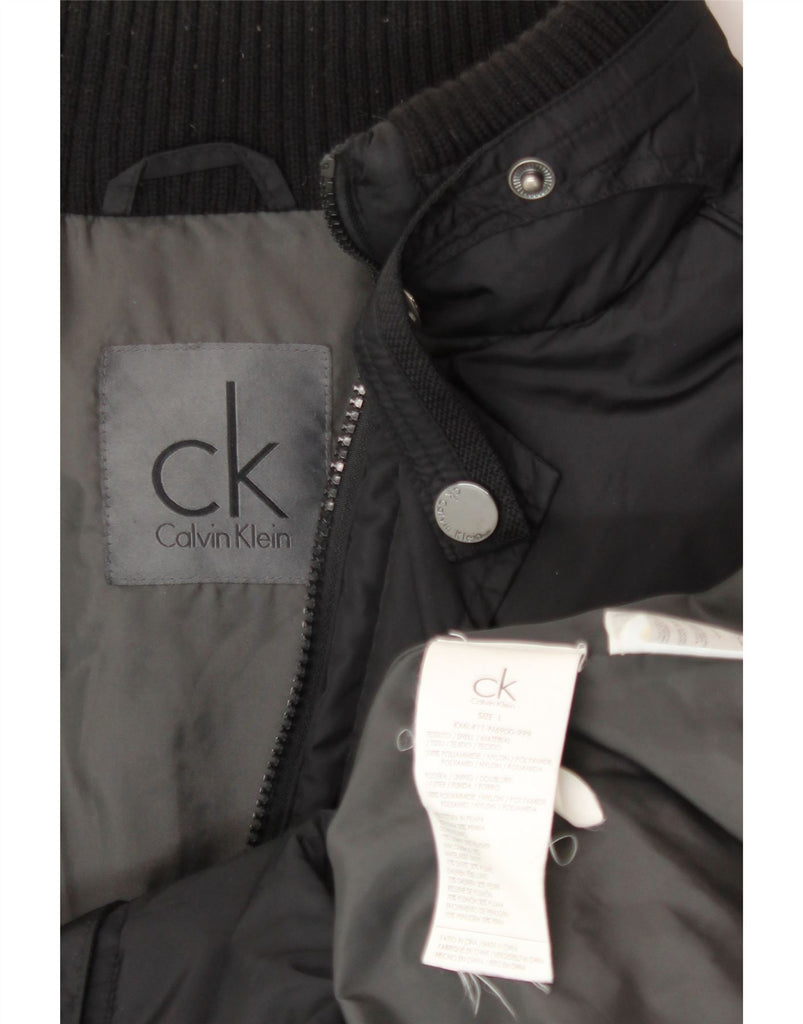 CALVIN KLEIN Mens Padded Jacket UK 40 Large Black Polyamide Vintage Calvin Klein and Second-Hand Calvin Klein from Messina Hembry 