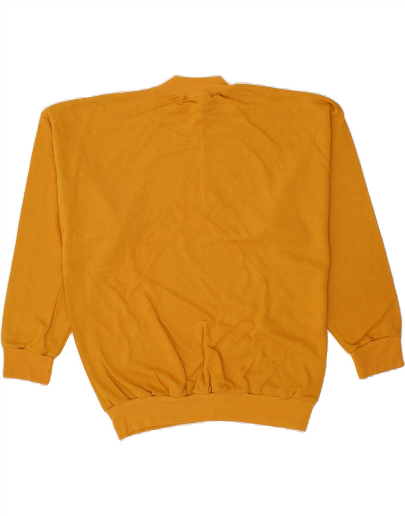 VINTAGE Mens Sweatshirt Jumper IT 48/50 Medium Yellow Cotton Vintage Vintage and Second-Hand Vintage from Messina Hembry 