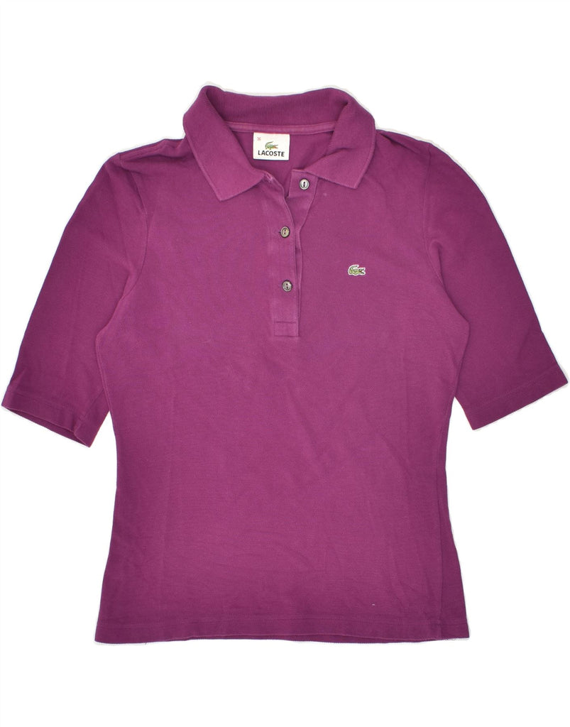 LACOSTE Womens Polo Shirt Size 36 Small Purple Cotton | Vintage Lacoste | Thrift | Second-Hand Lacoste | Used Clothing | Messina Hembry 