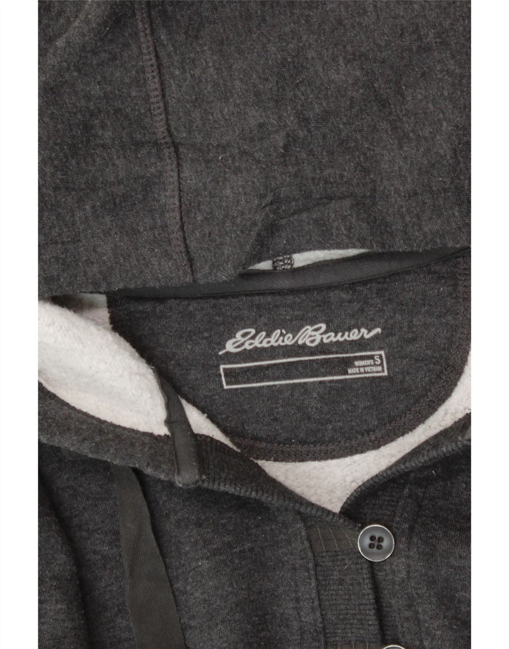EDDIE BAUER Womens Oversized Hoodie Jumper UK 10 Small Grey Cotton Vintage Eddie Bauer and Second-Hand Eddie Bauer from Messina Hembry 